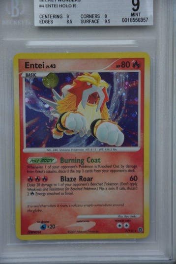 Pokémon - 1 Graded card - Entei 4 Holo - Beckett 9 - Diamond, Nieuw