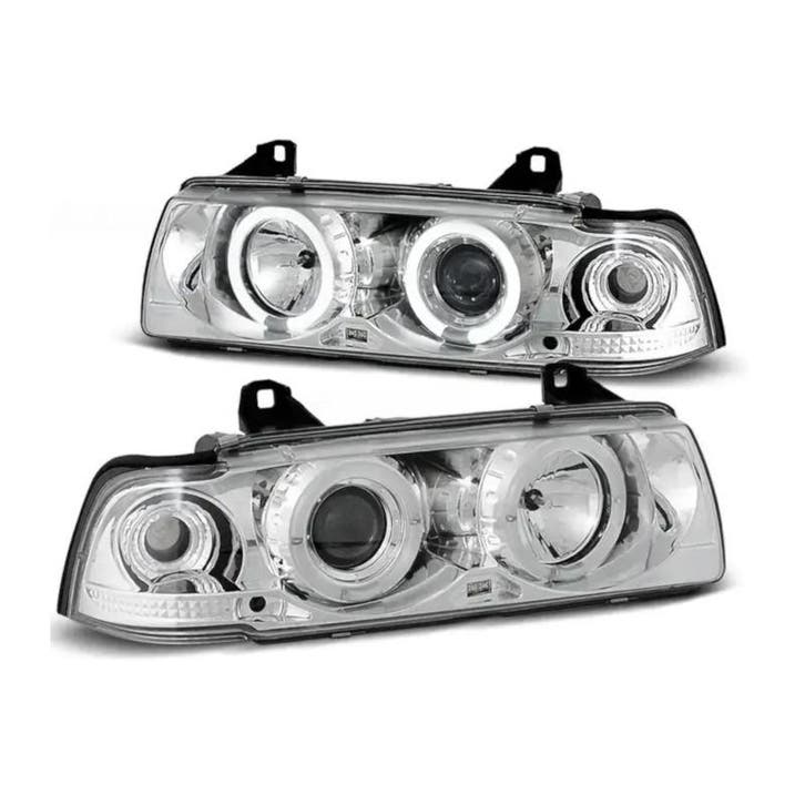 Angel Eyes koplampen Chrome geschikt voor BMW E36 Limo, Autos : Pièces & Accessoires, Éclairage, Envoi