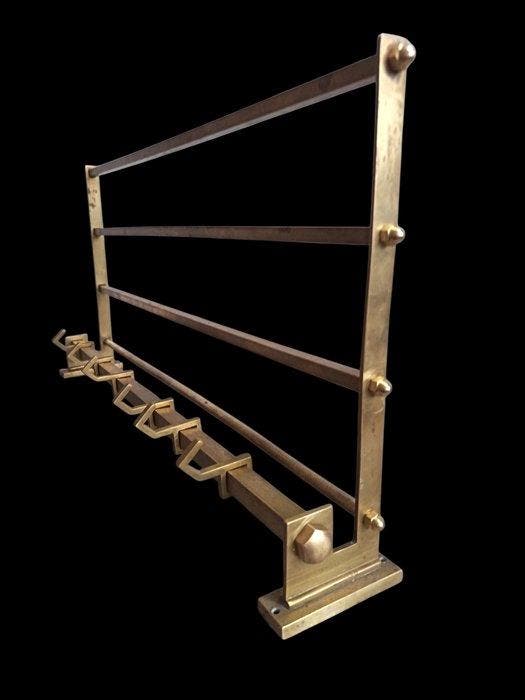 Art-Deco French solid copper hat rack coat rack wall hanger, Antiek en Kunst, Kunst | Designobjecten