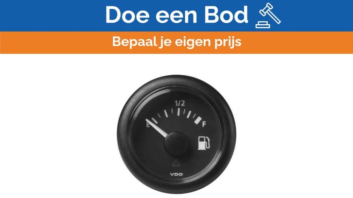 Bieden: VDO Veratron ViewLine 52MM Black Fuel Level Indicat, Watersport en Boten, Navigatiemiddelen en Scheepselektronica, Ophalen of Verzenden