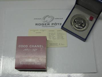 Frankreich 5 Euro 2008 Coco Chanel zilver Pp zilver, Verzenden, België