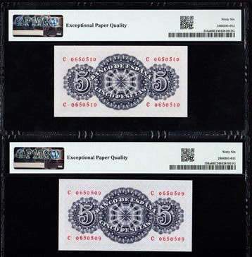 Spanje. - 2 x 5 Pesetas - 1947 - Consecutive - Pick 134a