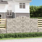 vidaXL Schanskorf gewelfd 300x50x160/180 cm gegalvaniseerd, Tuin en Terras, Verzenden, Nieuw