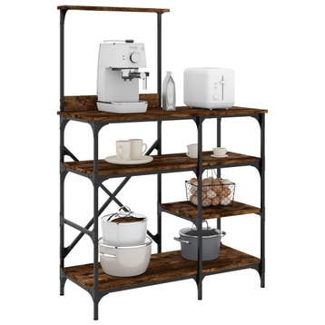 vidaXL Bakkersrek 90x40x132 cm bewerkt hout en metaal, Verzenden