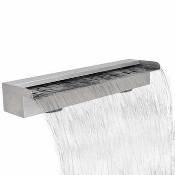 vidaXL Zwembadwaterval rechthoekig 60 cm roestvrij staal, Tuin en Terras, Verzenden, Nieuw