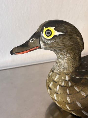 Lokeend - Vintage Folk Art Mallard Duck – Hand-Carved &
