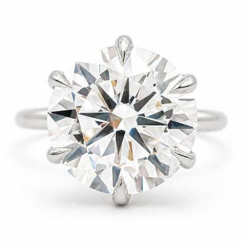 Bague - 18 carats Or blanc - 10.05ct. tw. Diamant (Cultivé, Nieuw