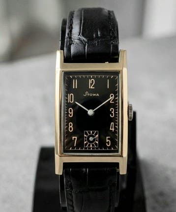 Stowa - Art Deco Tank mechanical - Zonder minimumprijs -, Handtassen en Accessoires, Horloges | Heren, Nieuw