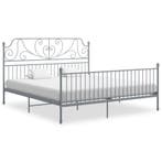 vidaXL Bedframe metaal grijs 180x200 cm, Verzenden