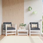 vidaXL Tuinstoelen 2 st massief grenenhout wit, Tuin en Terras, Verzenden, Nieuw