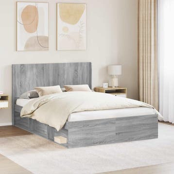 vidaXL Hoofdbord Grijs Sonoma Bewerkt hout, Verzenden, Nieuw