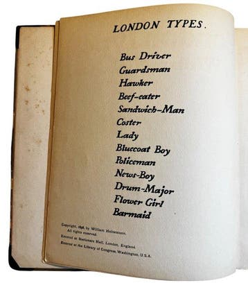 William Nicholson / W.E. Henley - London Types - 1898