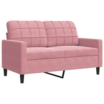Tweezitsbank Roze Fluweel | 35% Korting | Retour Deal, Huis en Inrichting, Zetels | Zetels, Verzenden, Tweepersoons, 75 tot 100 cm