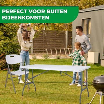 MaxxGarden Vouwtafel 152cm - Inklapbare Picknickset - met..., Ophalen of Verzenden, Nieuw