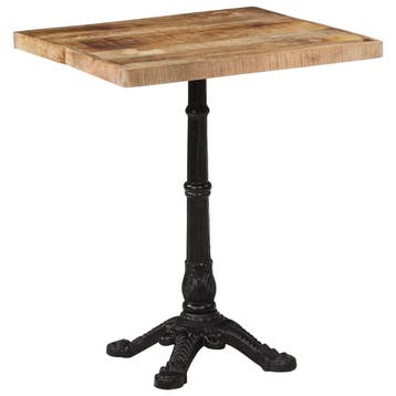 vidaXL Bistrotafel 60x60x77 cm ruw mangohout, Huis en Inrichting, Tafels | Eettafels, Verzenden, Nieuw