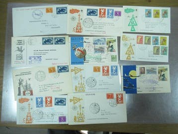 Nederland 1957/1984 - Collectie 1e vluchten van en naar, Gestempeld