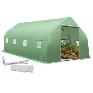 Foliekas in tentvorm met 8 ramen 600x300x205 - groen, Verzenden, Nieuw