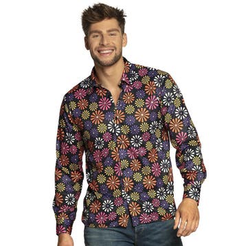Hippie Blouse Heren Bloemen, Verzenden, Nieuw