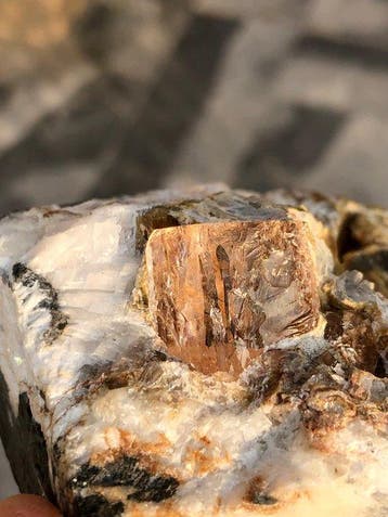 Natuurlijke imperial topaas kristal op matrix Exemplaar -