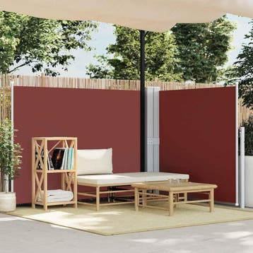 vidaXL Windscherm uittrekbaar 140x1000 cm bruin, Verzenden, Nieuw