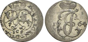 Groschen 1764 Ics Kurland: Ernst Johann Biron, 1763-1769:, Verzenden