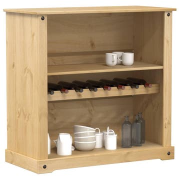 vidaXL Wijnkast Corona 107,5x51x105,5 cm massief grenenhout, Huis en Inrichting, Verzenden, Nieuw