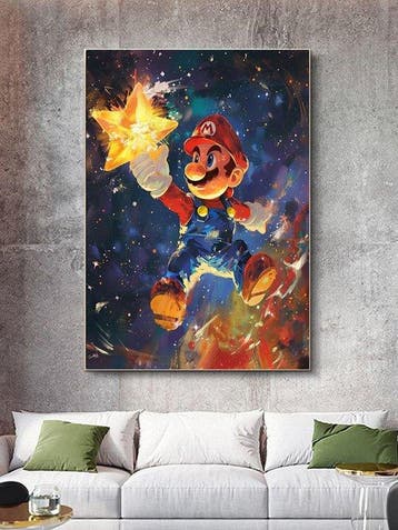 Shayer - Super Mario: Power of the Star - XL -60x80cm, Nieuw