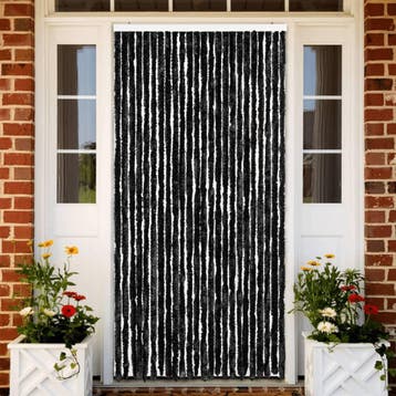 vidaXL Vliegengordijn 100x200 cm chenille antracietkleurig, Verzenden