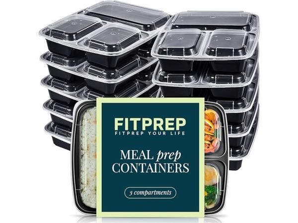 Veiling - Fitprep Meal Prep - Bakjes 10 Stuks - 3 Compartime, Sport en Fitness, Overige Sport en Fitness