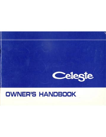 1975 MITSUBISHI CELESTE INSTRUCTIEBOEKJE ENGELS, Ophalen of Verzenden