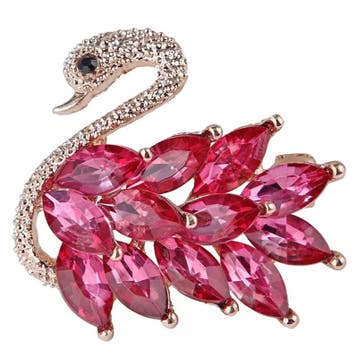 Fako Bijoux - Broche - Zwaan - 40x36mm - Goudkleurig -, Verzenden