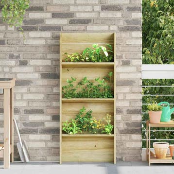 vidaXL Plantenplanken Bruin 50 x 15 x 117 cm Geïmpregneerd, Tuin en Terras, Verzenden, Nieuw