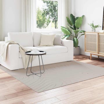 vidaXL Binnen- en buitenkleed PALMERAS Crème 200 x 200 cm, Verzenden