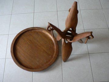 Table dappoint (2) - Acajou - Sellette bois massif