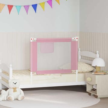 vidaXL Bedhekje peuter 90x25 cm stof roze, Verzenden