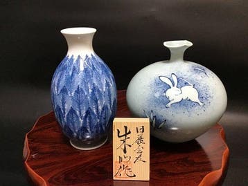 Vase - Céramique, Ensemble de deux - Japon - Shumei
