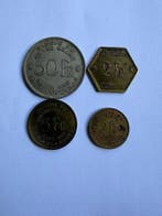 Belgisch-Congo. Lot of 4 coins (Zonder minimumprijs), Postzegels en Munten