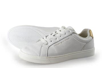 Tommy Hilfiger Sneakers in maat 38 Wit, Kleding | Dames, Verzenden, Wit, Zo goed als nieuw, Sneakers
