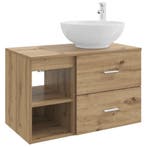 vidaXL Badkamermeubel Set 2 pcs Artisanaal eiken Bewerkt, Verzenden