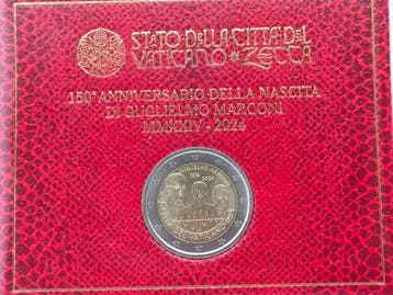 Vaticaan. 2 Euro 2024 Guglielmo Marconi (Zonder