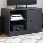 vidaXL Tv-meubel 67x39x44 cm staal zwart, Verzenden