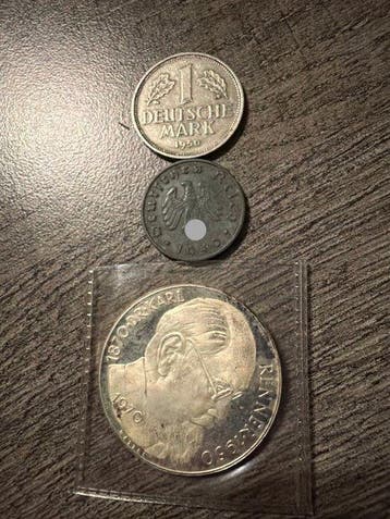 Oostenrijk, Duitsland. Lot of 3 coins, incl. silver 50