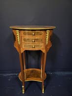 Nachtkastje - Hout, Messing - Kleine commode in Franse stijl