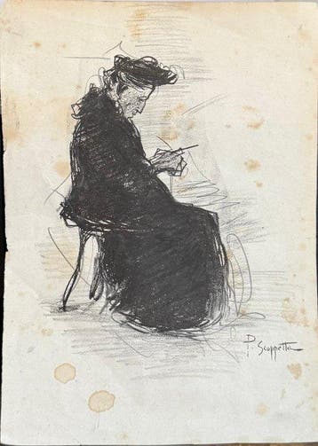 Pietro Scoppetta (1863-1920) - La Filatrice