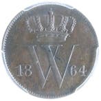 Nederland. Willem III. 1 Cent 1864 (Graded MS62BN pop 1/2)