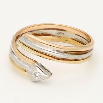 Bague - 14 carats Or jaune, Or blanc, Or rose Diamant, Bijoux, Sacs & Beauté, Bagues