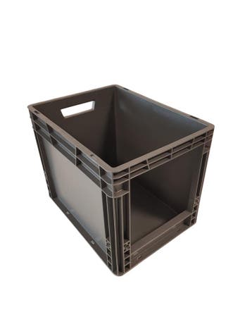 Magazijnbak 400x300x320 mm euronorm donkergrijs pp nieuw, Ophalen of Verzenden