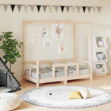 vidaXL Kinderbedframe 70x140 cm massief grenenhout, Verzenden, Nieuw