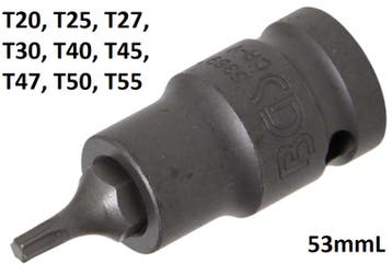 Bgs Technic 1/2 Impact kracht bit dop-t ster t20, Verzenden, Nieuw