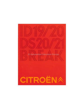 1968 CITROEN D SERIES PROGRAMMA BROCHURE NEDERLANDS, Ophalen of Verzenden